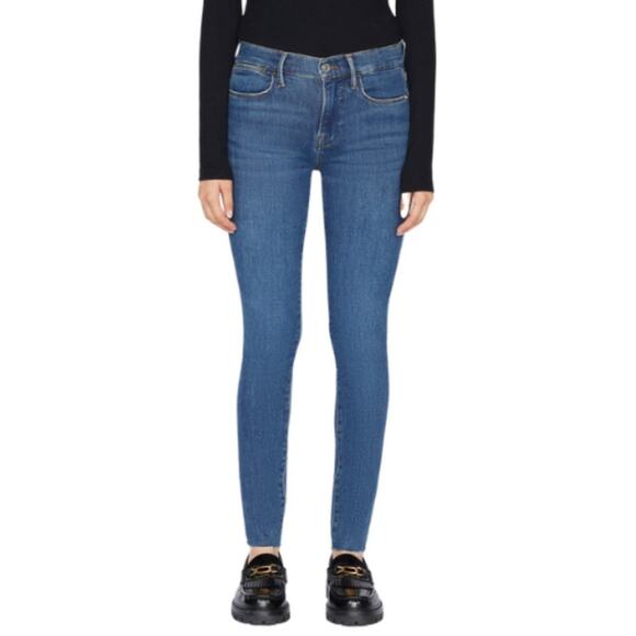 Frame Le High Skinny Raw Edge in Jadite NWT Size 24 - Picture 1 of 4